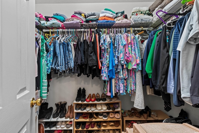 view of walk in closet