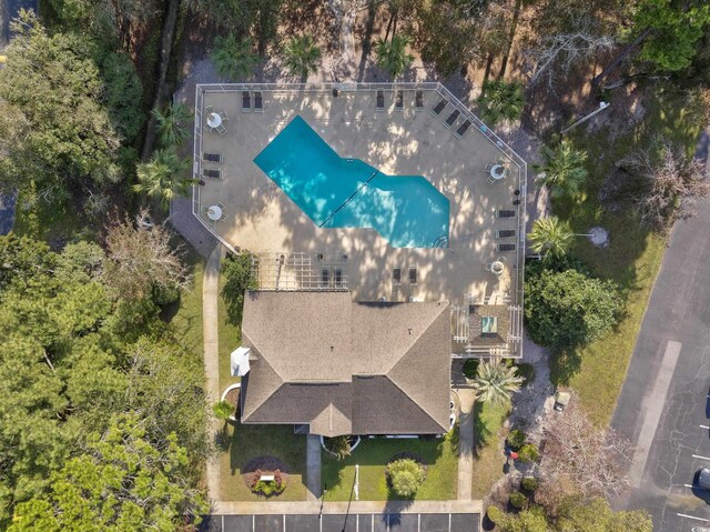 86 Shadow Moss Pl Unit 86, North Myrtle Beach, SC 29582 - aerial view of property and surrounding area with a pool area