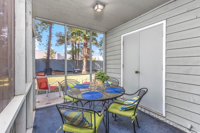 view of sunroom / solarium