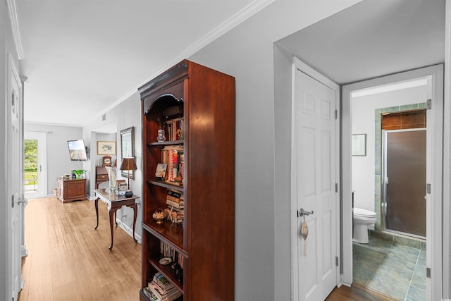 1100 Wedge Way Unit 67, Little River, SC 29566 - corridor featuring crown molding and light wood finished floors