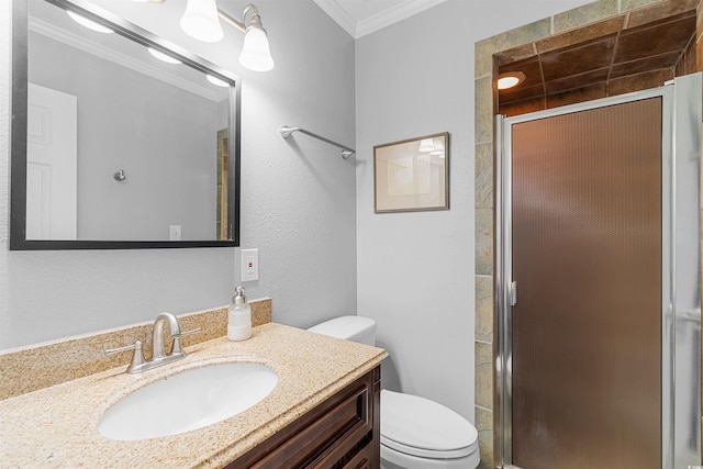 1100 Wedge Way Unit 67, Little River, SC 29566 - full bathroom with toilet, ornamental molding, vanity, and a stall shower