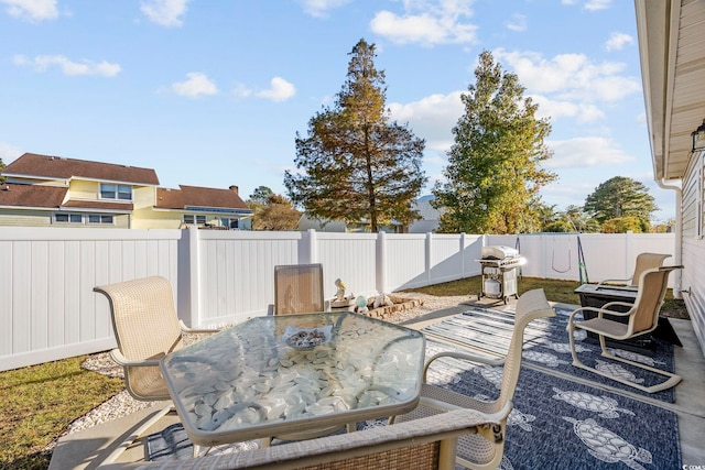 view of patio / terrace featuring grilling area