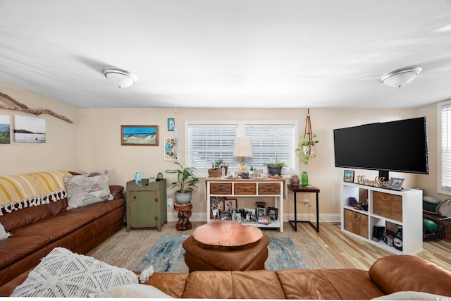 817 Wayne St, North Myrtle Beach, SC 29582 - living room featuring wood finished floors and baseboards