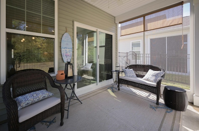 view of sunroom