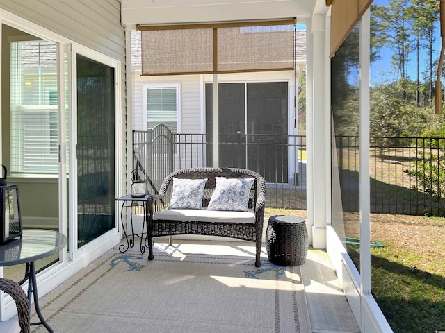 view of sunroom