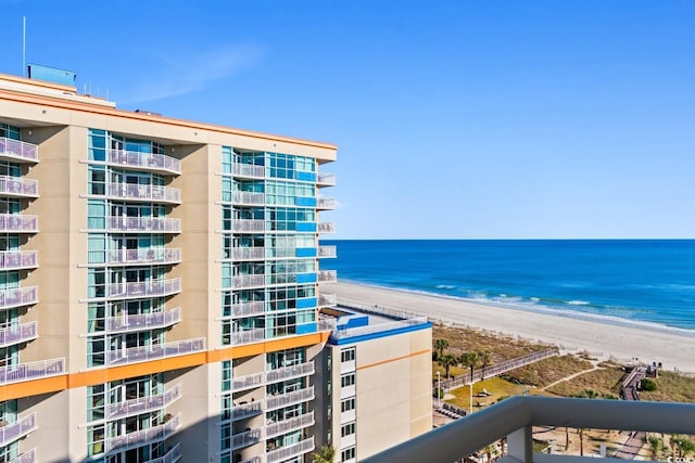 water view with a view of the beach