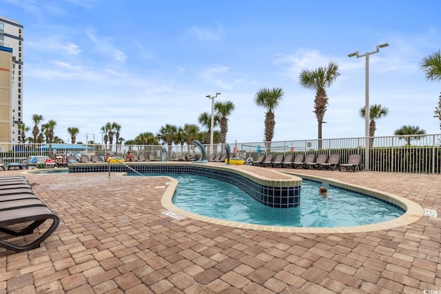 view of pool with a patio area