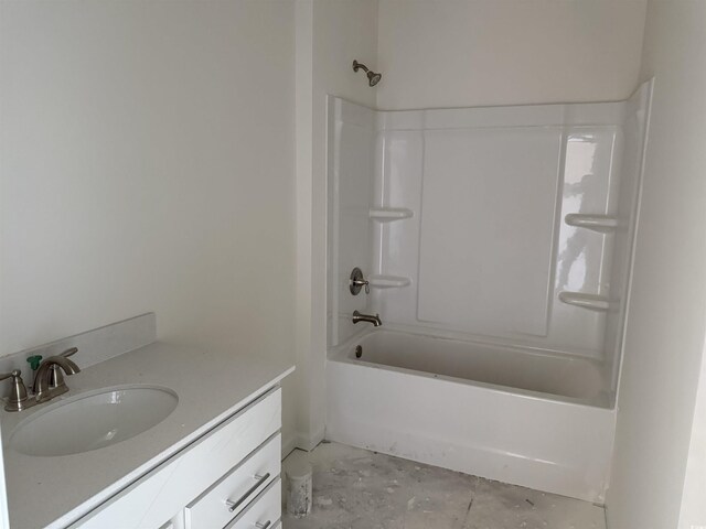 bathroom with vanity and shower / bathtub combination