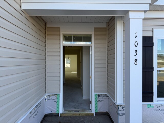 view of doorway to property