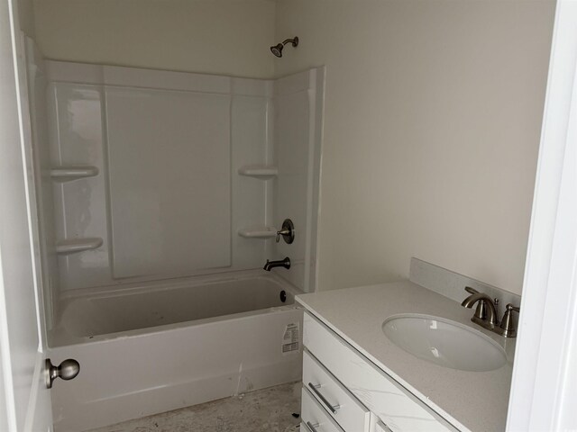 bathroom with vanity and shower / tub combination