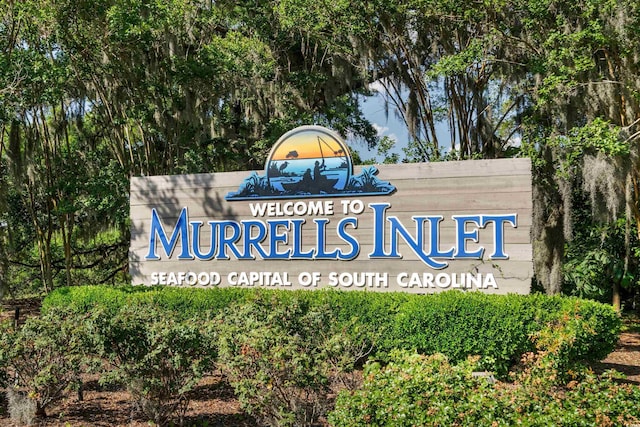 view of community sign