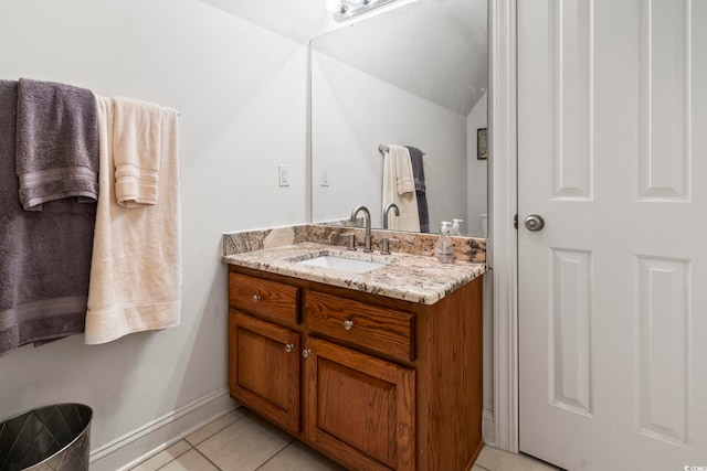 bathroom featuring vanity and tile patterned floors