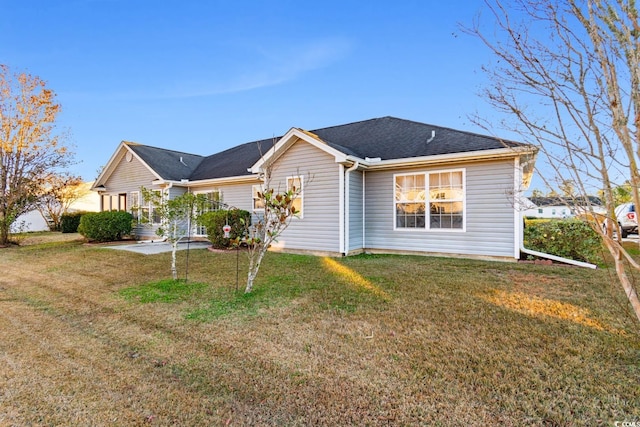 exterior space with a front yard