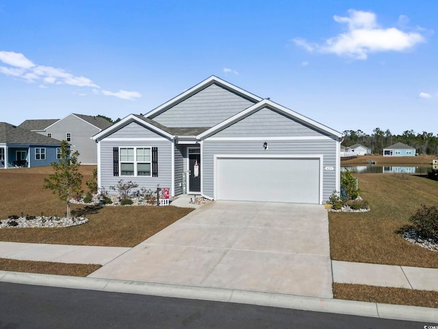 single story home featuring a garage