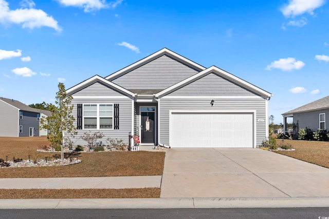 view of front facade with a garage