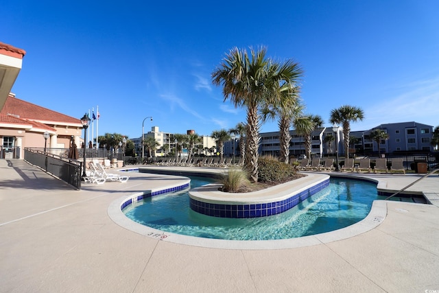 view of pool with a patio