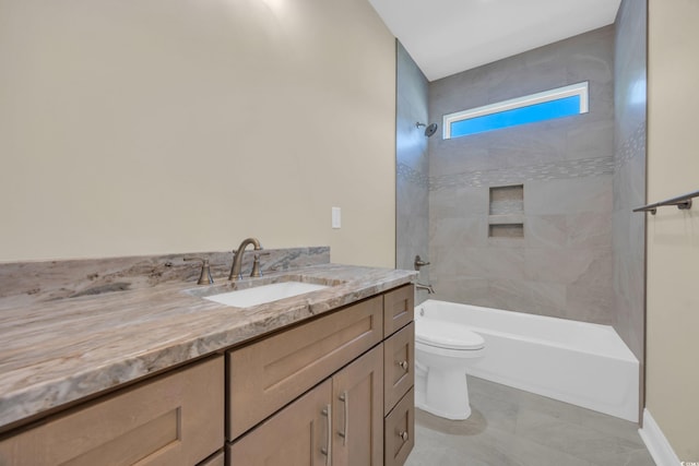 2515 Saint Andrews Dr, Little River, SC 29566 - full bathroom with toilet, vanity, and shower / tub combination