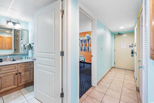 bathroom featuring vanity and tile patterned floors