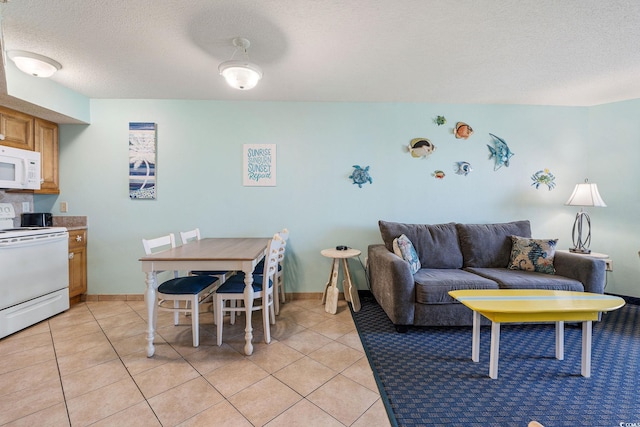 interior space featuring a textured ceiling