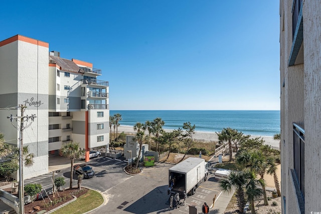 property view of water with a view of the beach