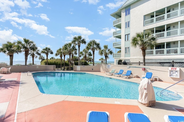 view of pool with a patio