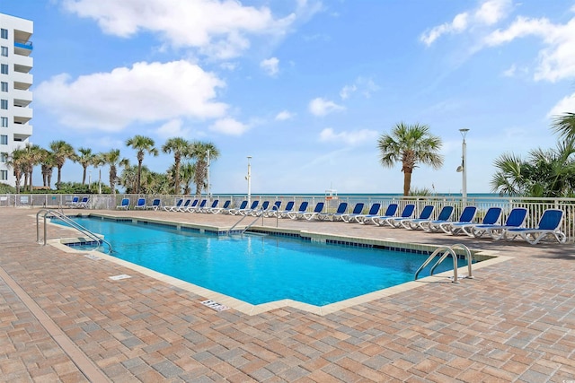 view of pool with a patio area