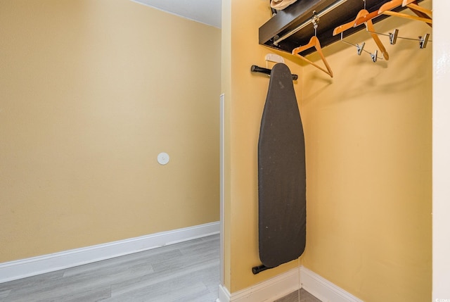 spacious closet featuring wood-type flooring