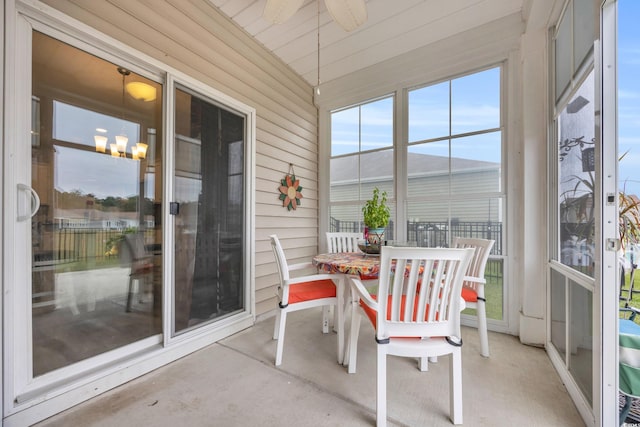 view of sunroom / solarium