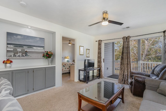 view of carpeted living room