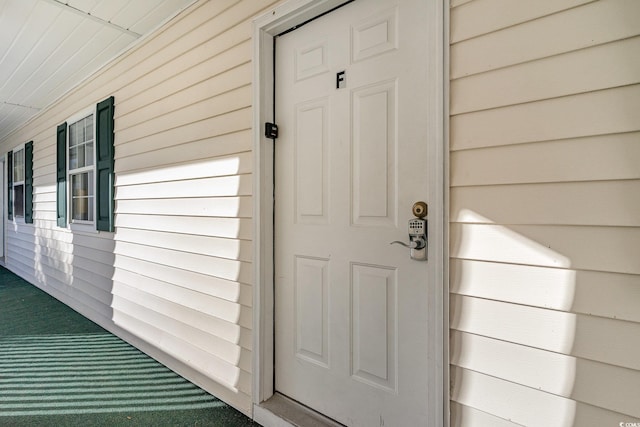 view of doorway to property