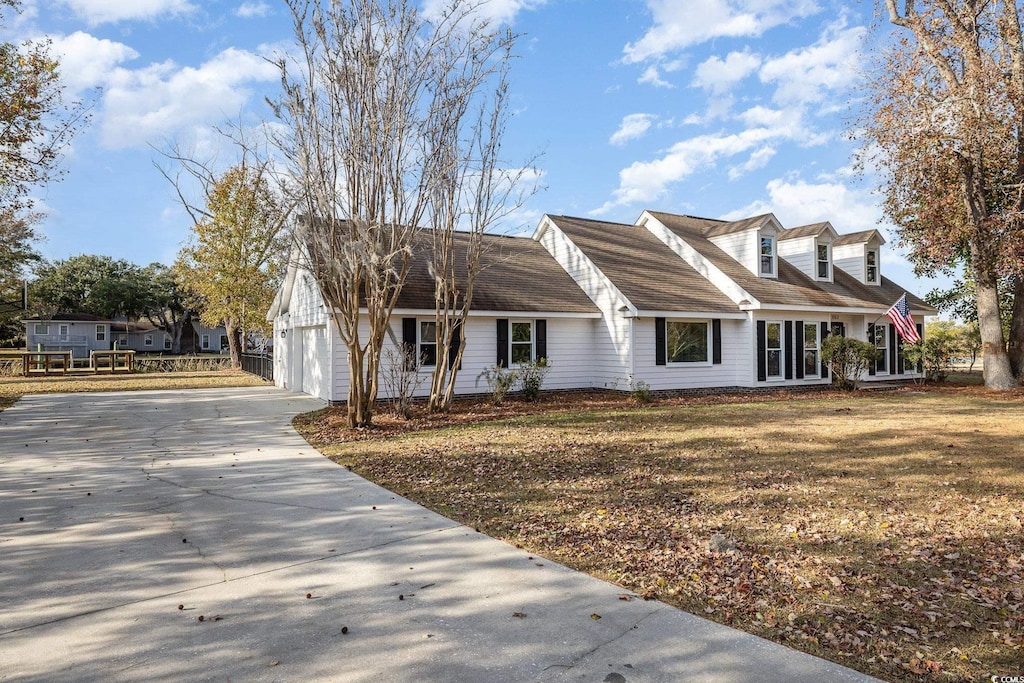 view of cape cod home