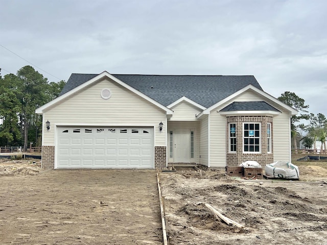 view of front facade with a garage