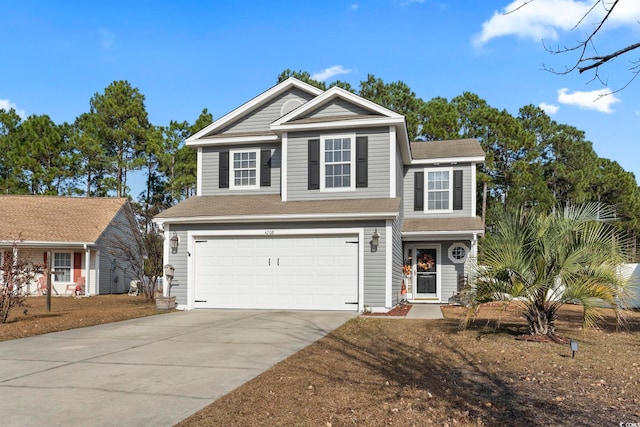 view of front of home featuring a garage