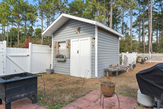 view of outdoor structure