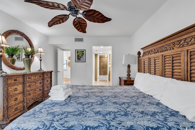 101 Westhill Cir Unit 5-C, Myrtle Beach, SC 29572 - bedroom featuring connected bathroom and ceiling fan