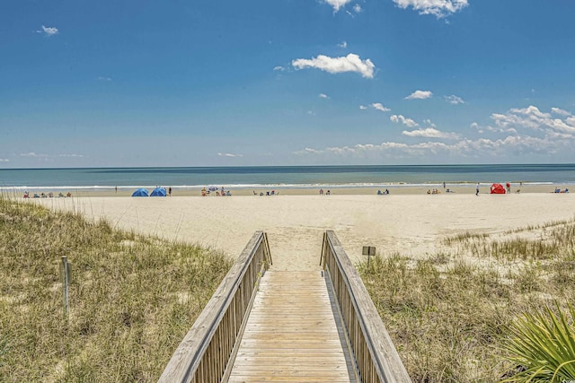 water view featuring a beach view