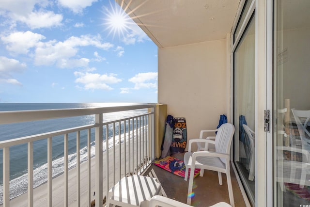 2701 S Ocean Blvd Unit 1808, North Myrtle Beach, SC 29582 - balcony featuring view of water and beach