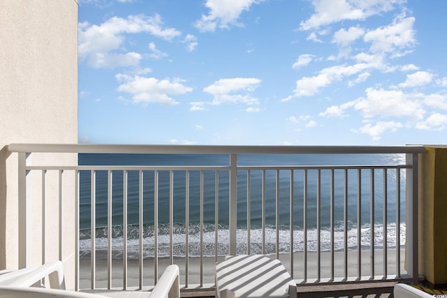 2701 S Ocean Blvd Unit 1808, North Myrtle Beach, SC 29582 - balcony with view of water and beach