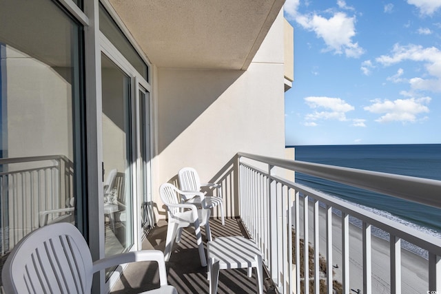 2701 S Ocean Blvd Unit 1808, North Myrtle Beach, SC 29582 - balcony with view of water and beach