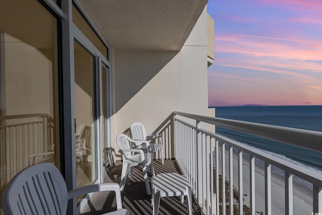 2701 S Ocean Blvd Unit 1808, North Myrtle Beach, SC 29582 - balcony featuring view of water and beach