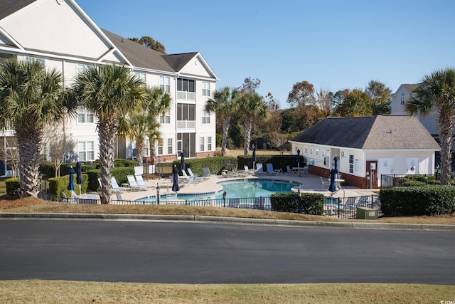 view of pool with a patio