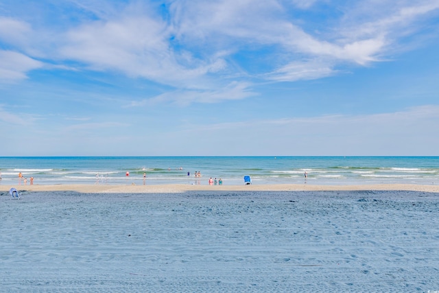 property view of water with a beach view