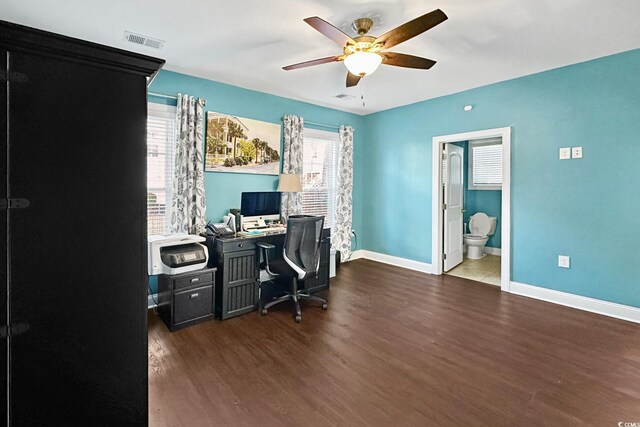 corridor featuring dark hardwood / wood-style floors