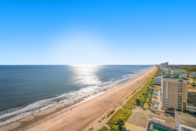 property view of water with a view of the beach