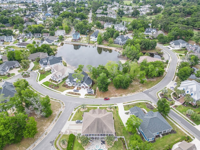 1201 Surf Pointe Dr, North Myrtle Beach, SC 29582 - aerial view of property and surrounding area with nearby suburban area and a large body of water