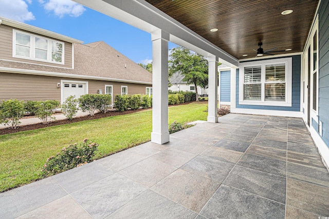 1201 Surf Pointe Dr, North Myrtle Beach, SC 29582 - view of patio / terrace with ceiling fan