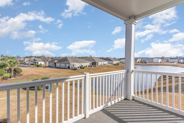 balcony with a residential view