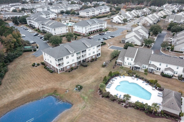 aerial view featuring a residential view