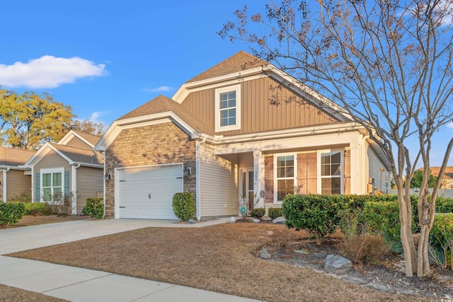 view of front of house featuring a garage