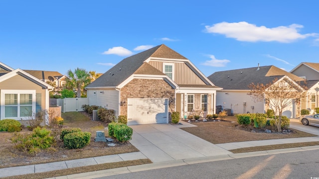 craftsman-style home featuring a garage